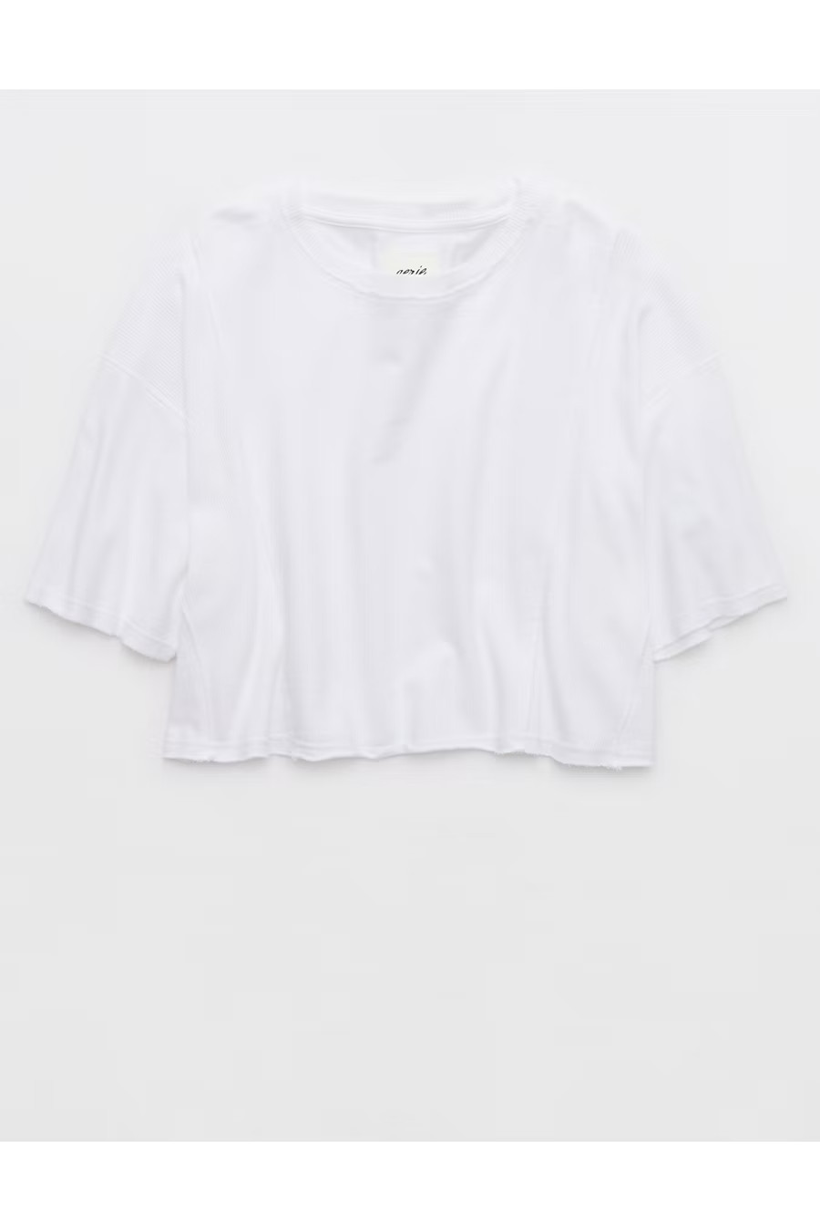 Aerie Let Loose Fleece T-Shirt Women's White L | Aerie