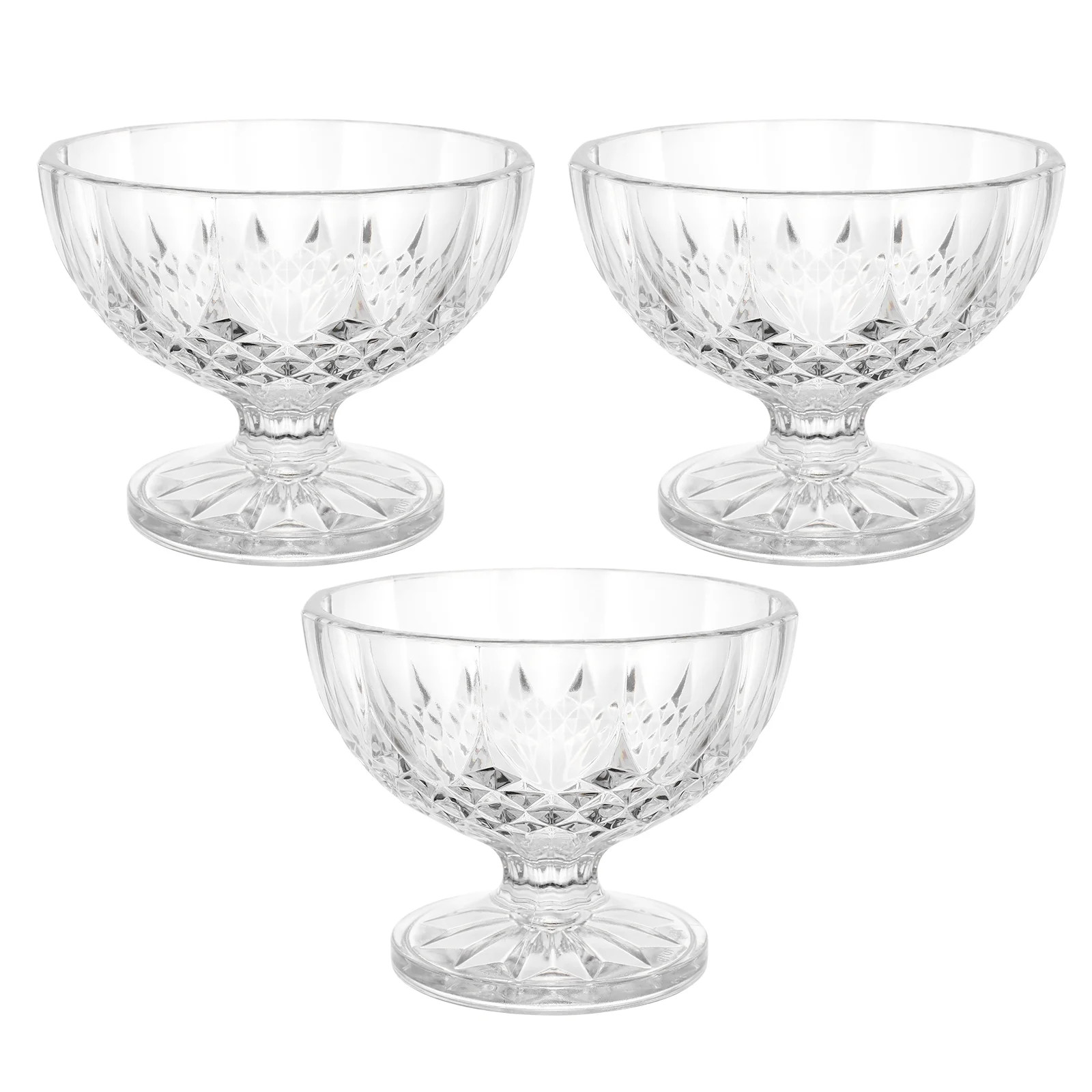 NUOLUX  Dessert Glass Cup Footed Bowl Ice Cream Serving Bowls Appetizer Trifle Cups Crystal Puddi... | Walmart (US)