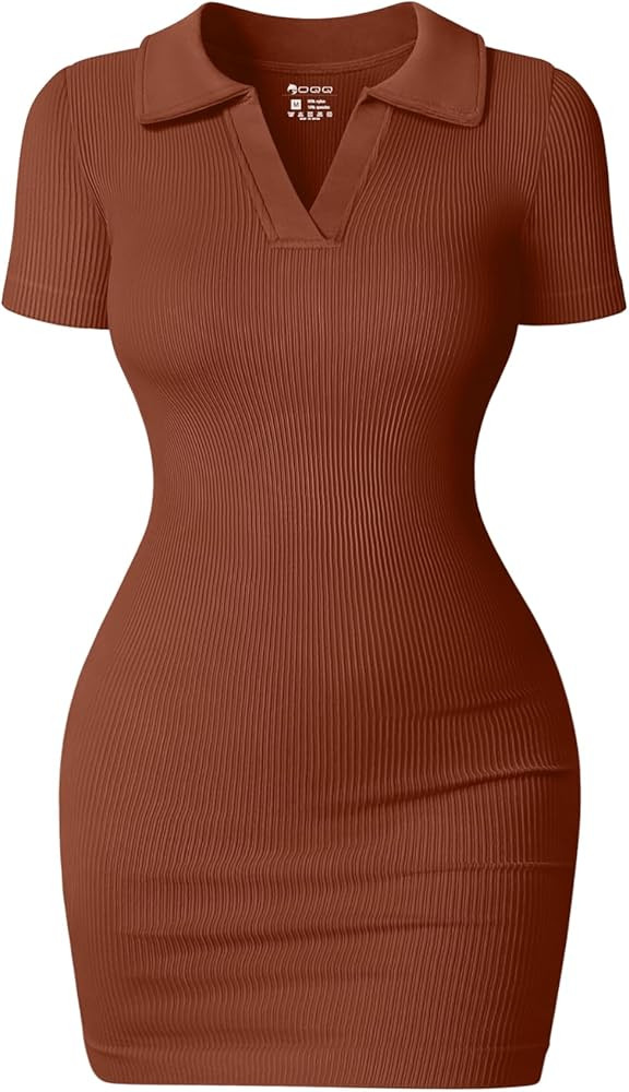 OQQ Mini Dresses Bodycon Mini Dress | Amazon (US)