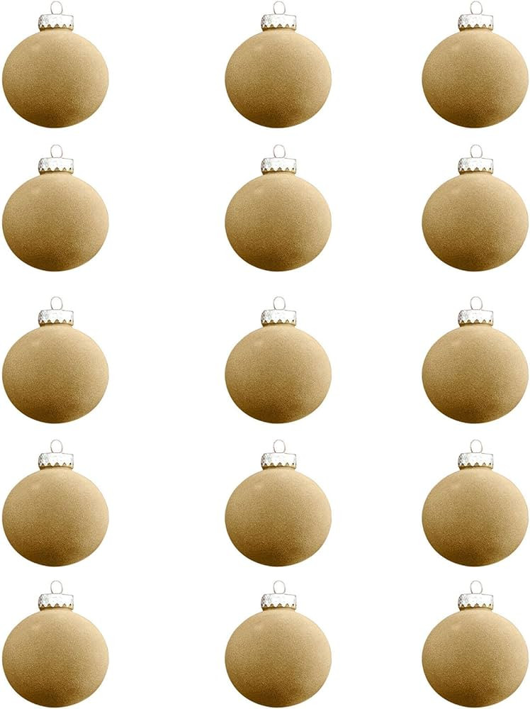 2023 New Velvet Christmas Balls Bulk Flocked Christmas Tree Ball Ornaments Plastic Balls Xmas Dec... | Amazon (US)