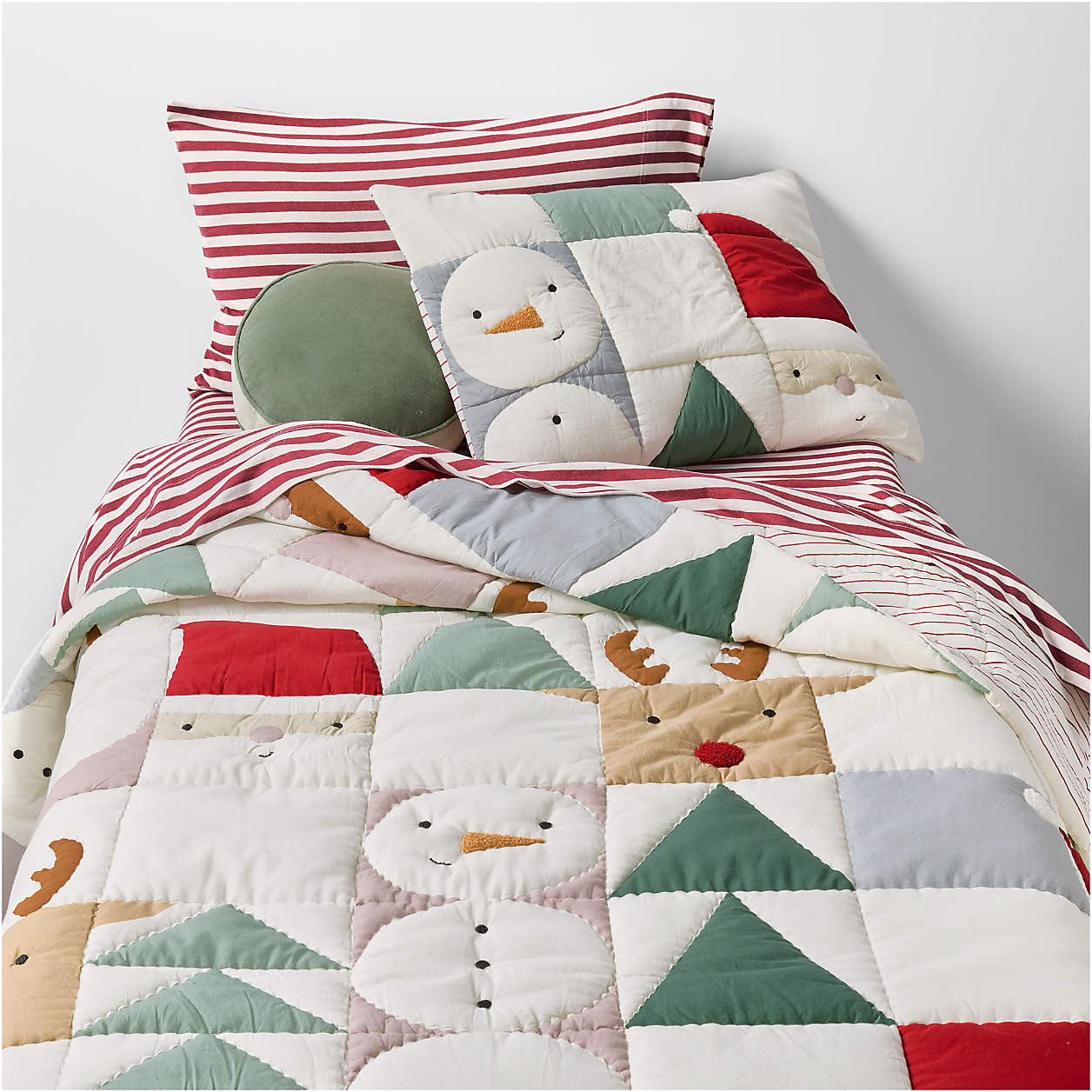 Hopscotch Holiday Kids Twin Quilt | Crate & Kids | Crate & Barrel