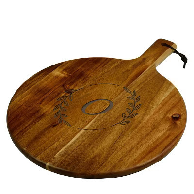 Picnic at Ascot Personalized Round Acacia Charcuterie Board | Target