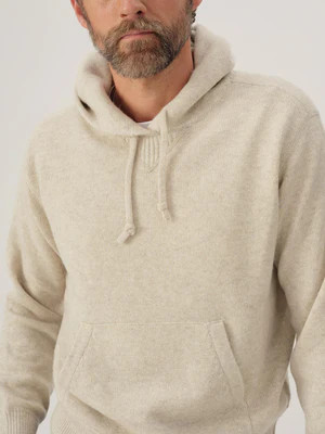 Light Oat Loopback Wool Hooded Sweatshirt - Buck Mason- Modern American Classics | Buck Mason