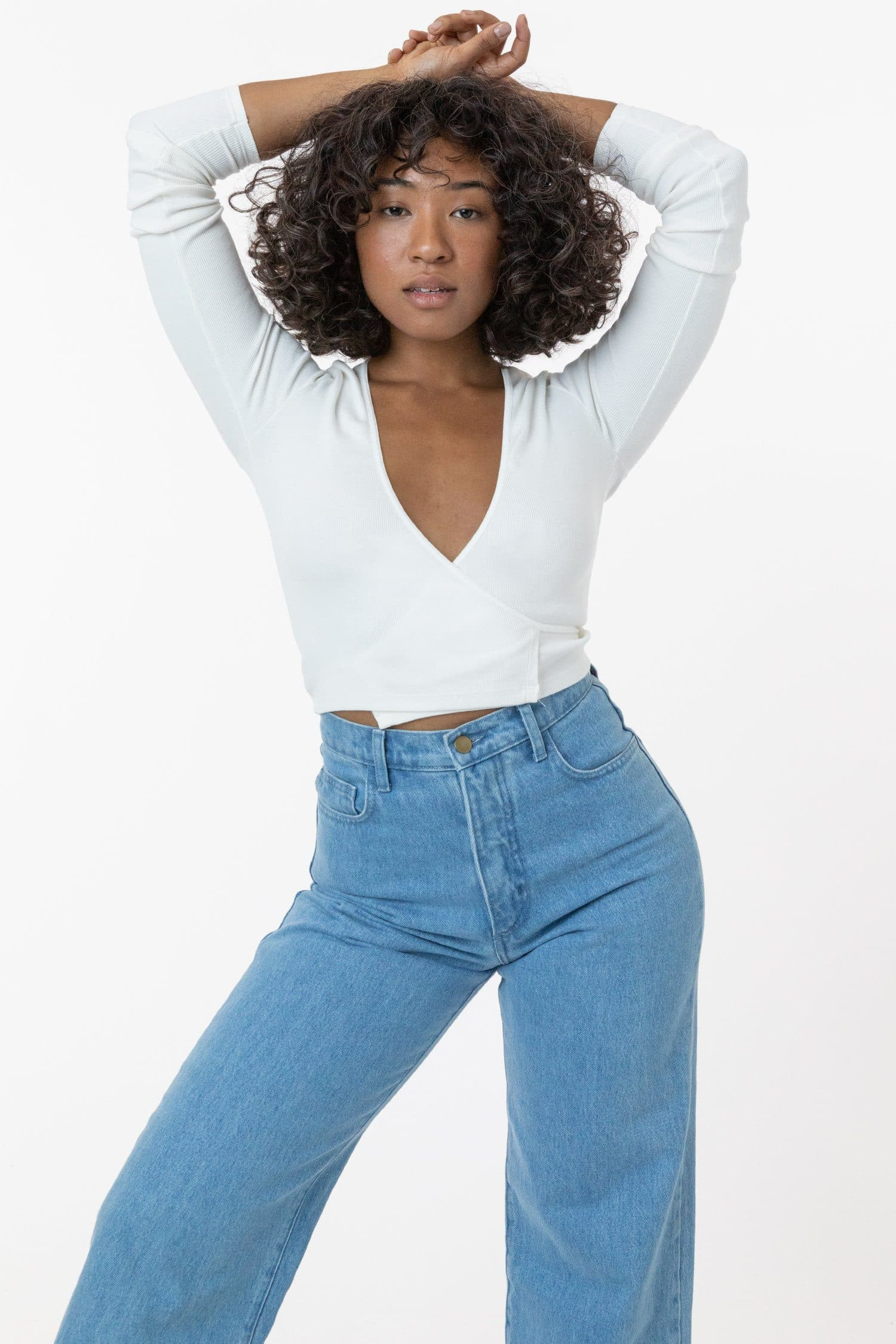 3373GD - Heavy 2x1 Rib Wrap Top | Los Angeles Apparel