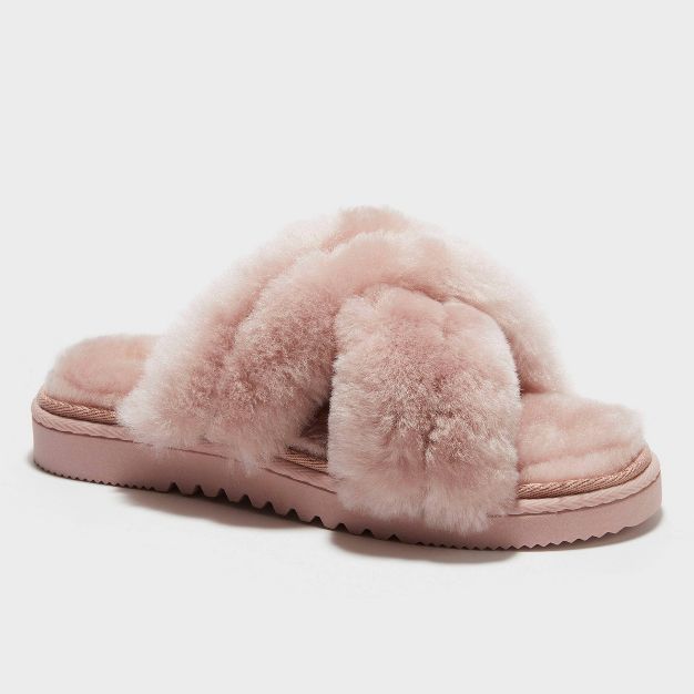 Women's dluxe by dearfoams Danica Slide Slippers | Target