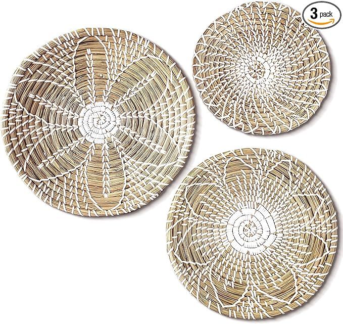 NAYOMI Hanging Woven Wall Basket Decor Set of 3. Add Character to Your Basket Wall Decor with our... | Amazon (US)