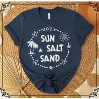 Beach Shirt, Sun Sand Salt Sunshine Girls Trip Womens Summer Shirts For Woman, Vacation Shirt | Etsy (US)