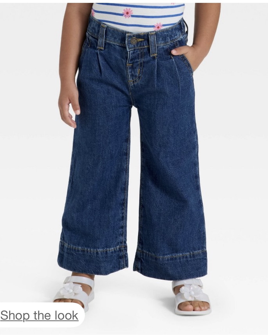 Obsessed with these jeans for my little! Cutest toddler jeans ever with the wide leg and the pleats! Also got the cutest Jean jacket. Go Target!

#LTKKids #LTKStyleTip #LTKFindsUnder50