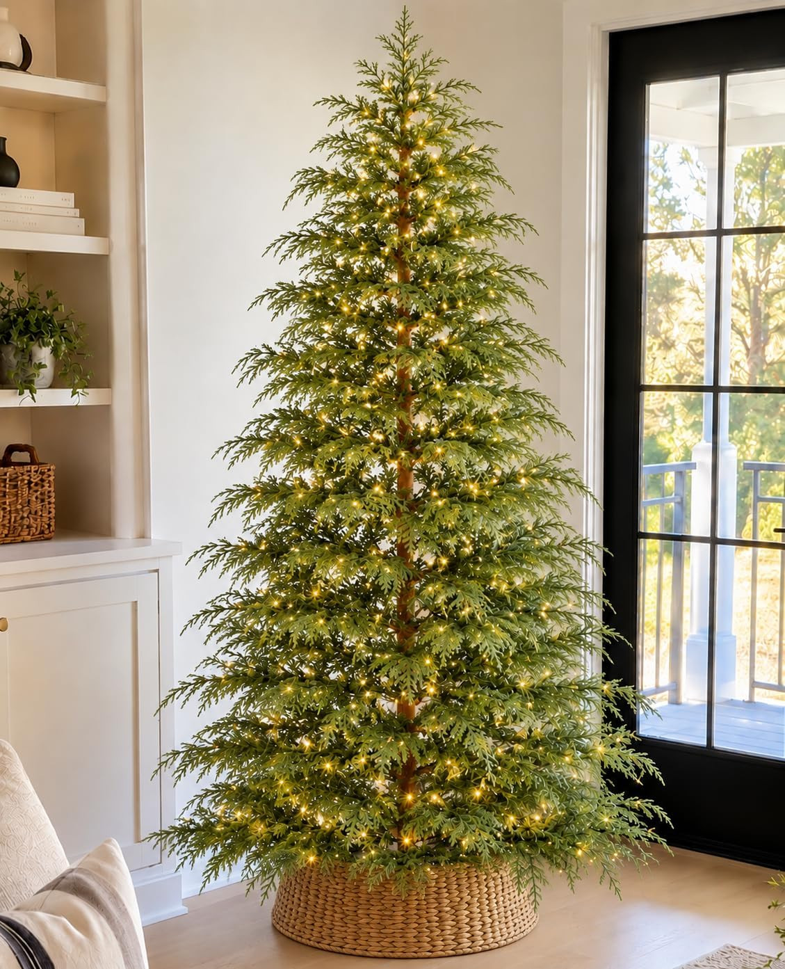 Christmas Decorations - 7.5 Ft Pre-Lit Twinkle Christmas Cypress Tree | Amazon (US)