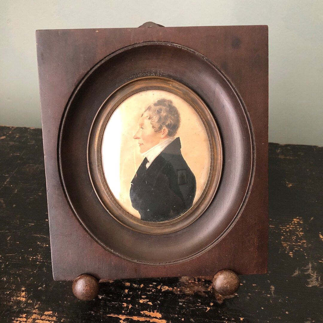 A Portrait Miniature Early 19th Century Antique Framed - Etsy | Etsy (US)