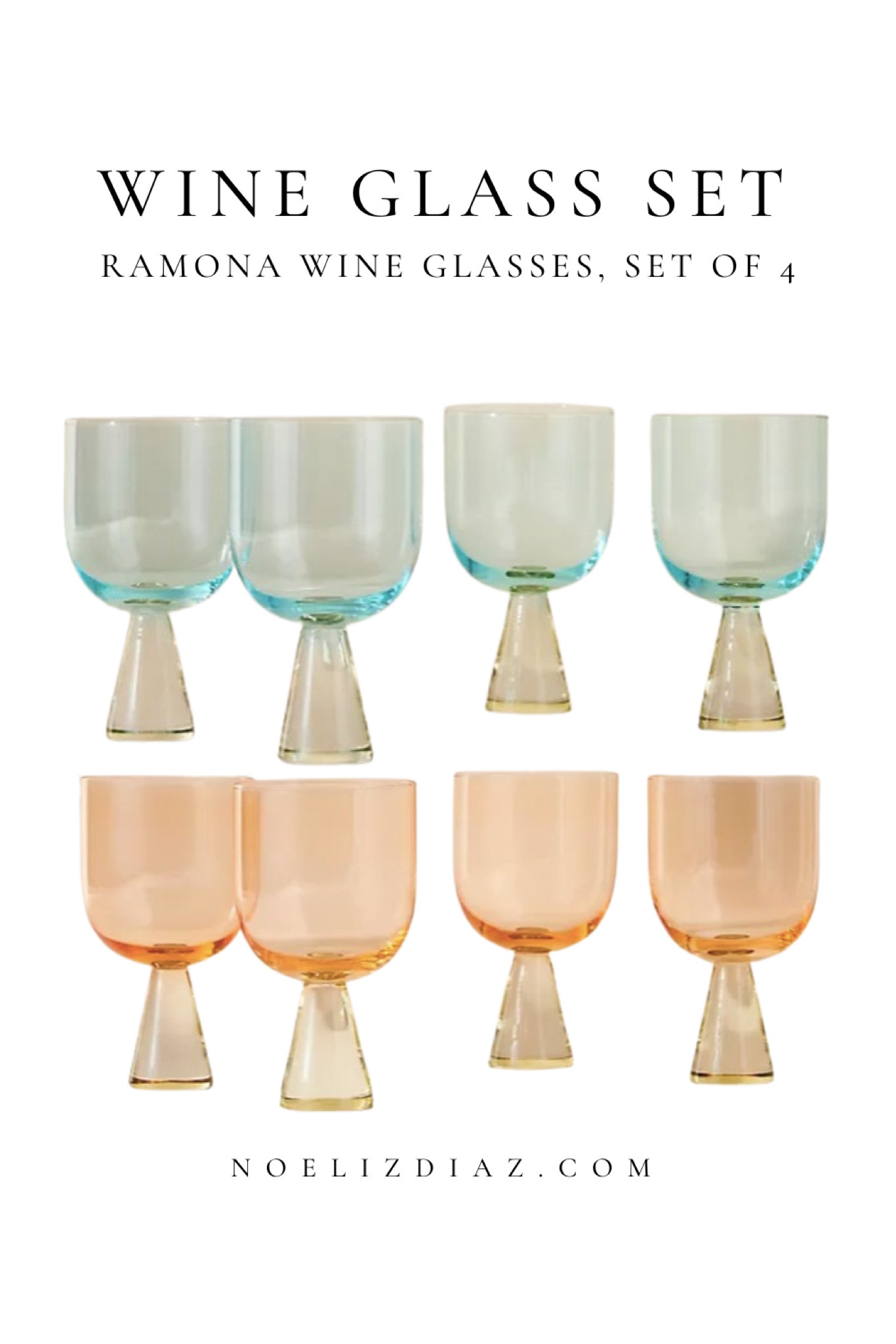 Ramona Wine Glasses, Set of 4 curated on LTK