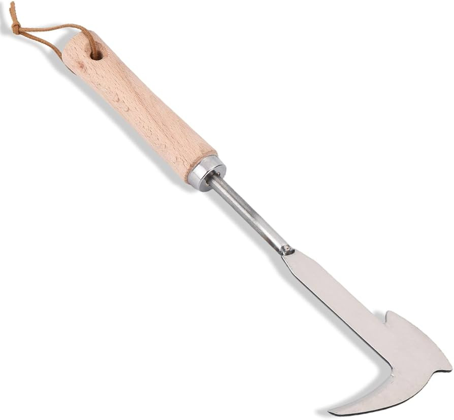 Crack Weeder, 12" Stainless Steel Crevice Weeding Tool with Wood Handle, Axe-Shaped Side-Walk Wee... | Amazon (US)