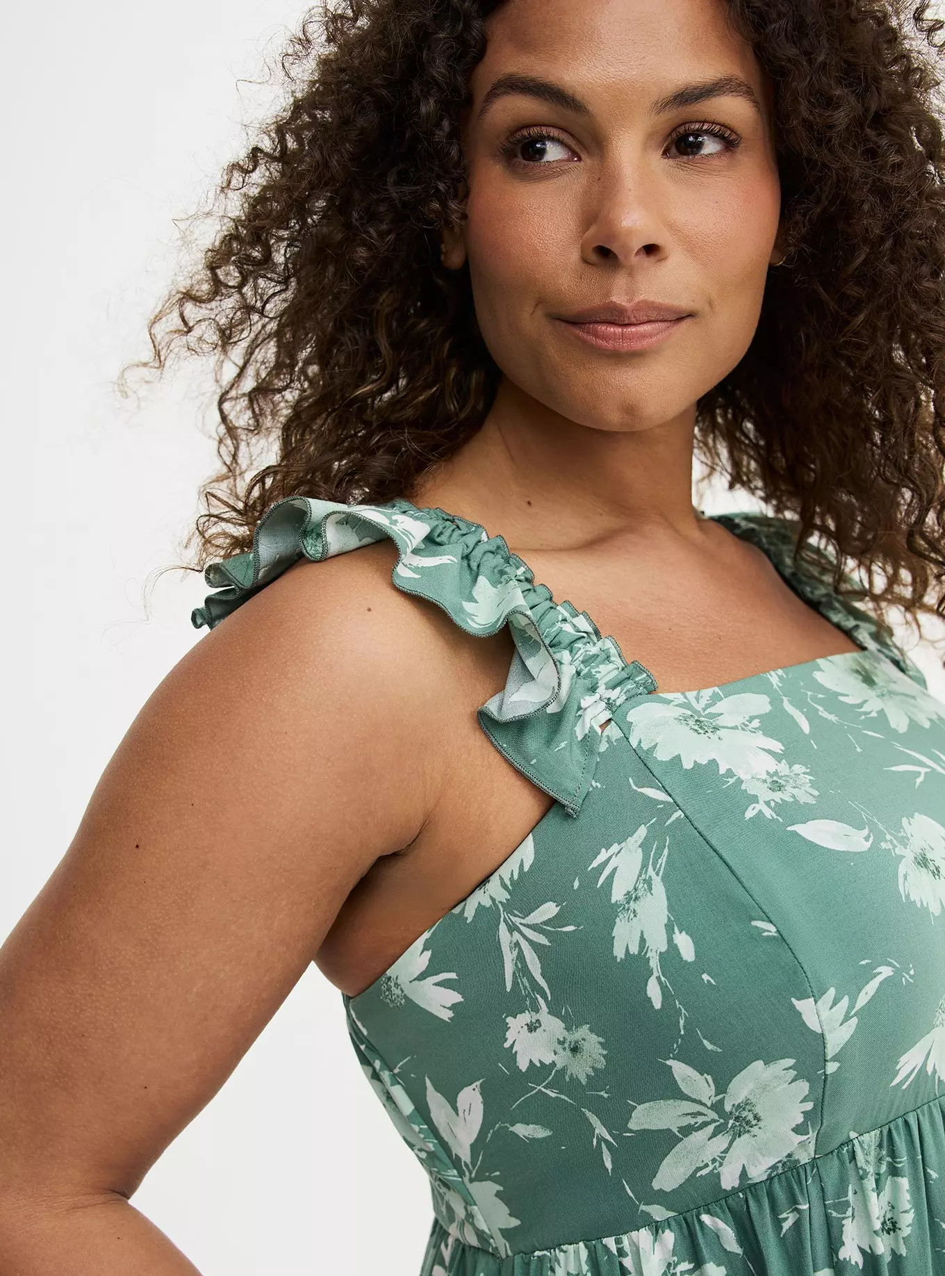 Ruffle Strap Tiered Maxi Dress | Torrid (US & Canada)