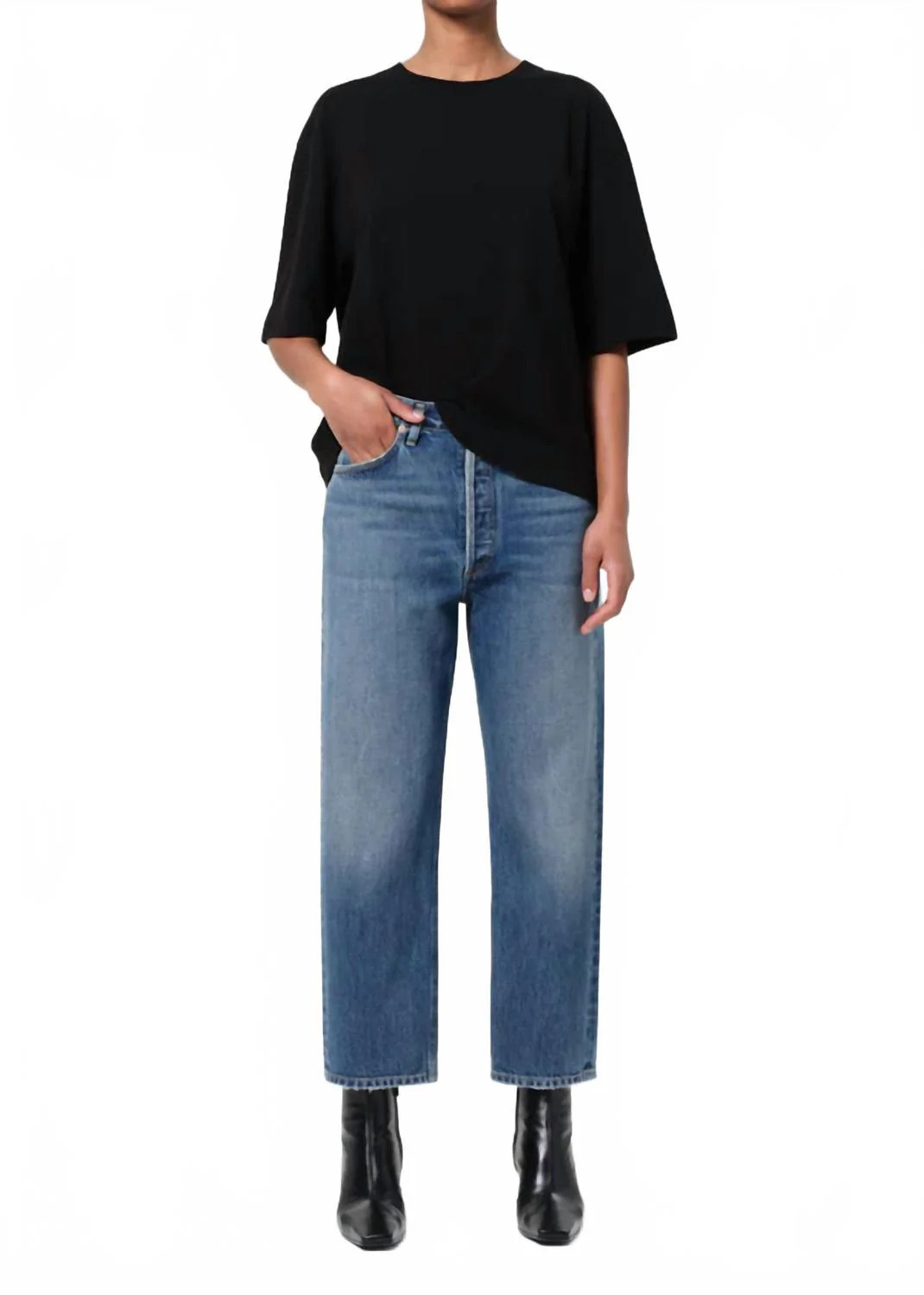 90's Crop Mid Rise Straight Jeans In Bounty | Shop Simon