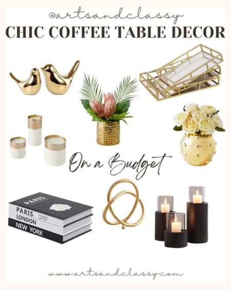 Looking for some coffee table decor inspo? These chic home decor finds will add some style and sophistication to your space on a budget! 

Spring refresh | coffee table decor | z gallerie | wayfair | amazon | chic decor | glam decor | spring decor 

#LTKhome #LTKsalealert #LTKfindsunder50