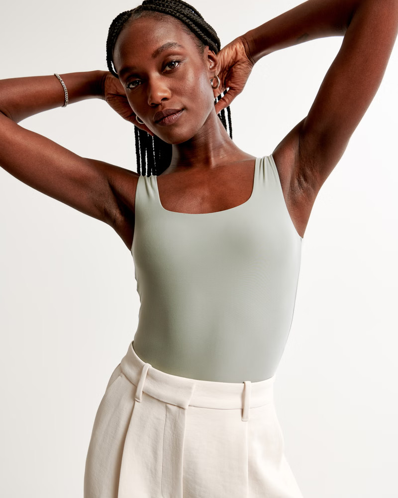 Soft Matte Seamless Squareneck Bodysuit | Abercrombie & Fitch (US)