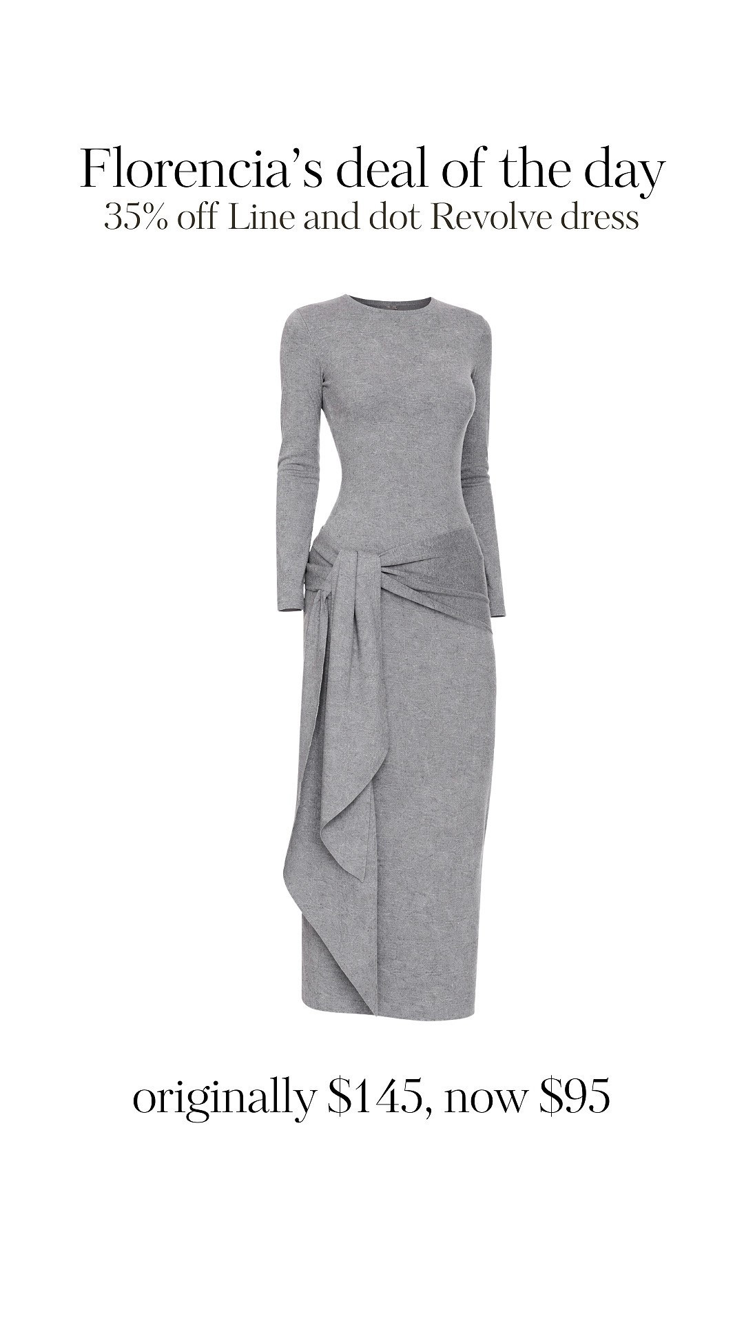 Good morning ladies! Happy Monday🖤🌌

Today’s deal of the day is from revolve, a knit dress that has a sash detail - a trend I’ve been loving in 2026🫶🏽

#LTKSaleAlert #LTKdayinmylife #LTKootd