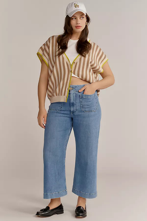 The Colette Crop High-Rise Wide-Leg Jeans by Maeve | Anthropologie (US)