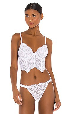 Cosabella Magnolia Longline Underwire Bra in White from Revolve.com | Revolve Clothing (Global)