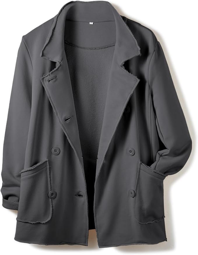 Ainangua Classic Trench Coats for Women Double Breasted Belfast Fleece Peacoat Jackets Essentials... | Amazon (US)