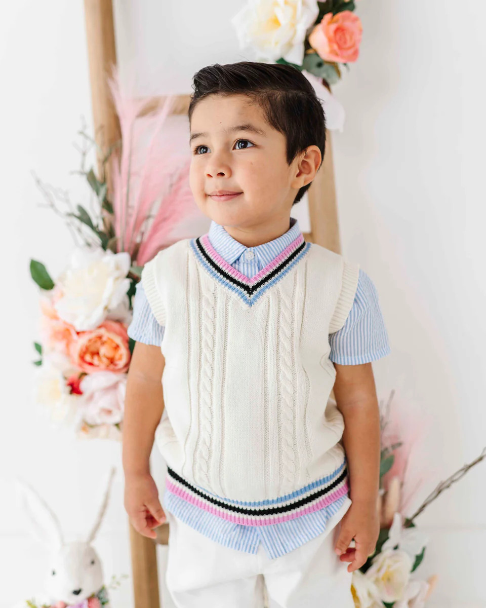 V-Neck Sweater Vest | Bums & Roses