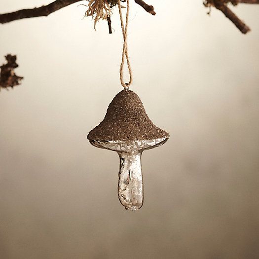 Mushroom Glitter Ornament | Terrain