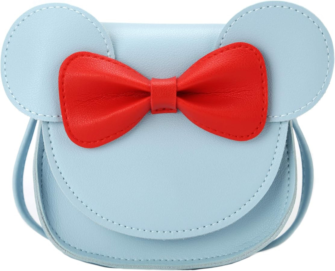 Little Mouse Ear Bow Crossbody Purse,PU Shoulder Handbag for Kids Girls Toddlers | Amazon (US)