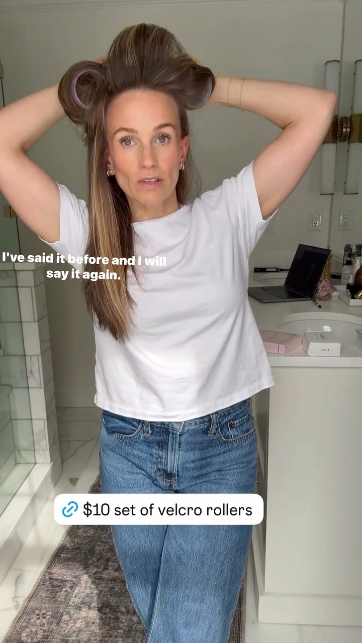 Velcro rollers are such an underrated hair tool! They’re so cheap too! I linked my full hair routine and blowdryer 

#LTKBeauty