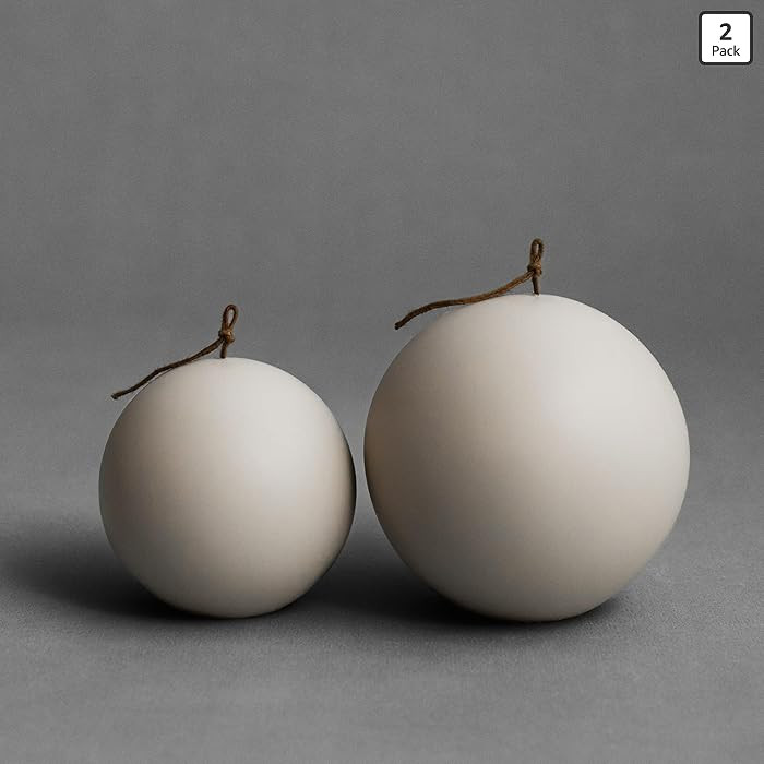 LAWA Sphere Set of 2 Candle - Beautiful Handmade Pillar Scented Soy Wax Elegant Aesthetic Candle ... | Amazon (US)