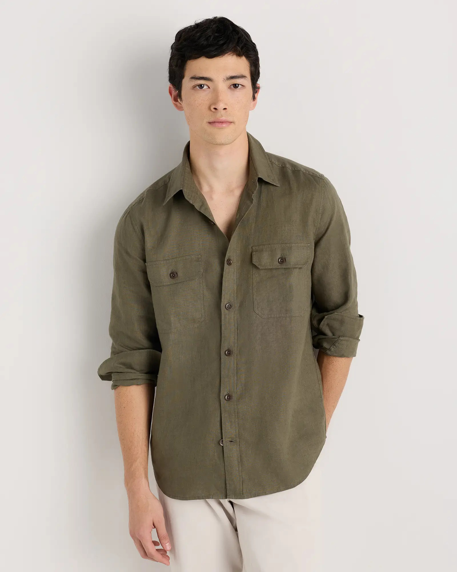 100% European Linen Utility Shirt | Quince