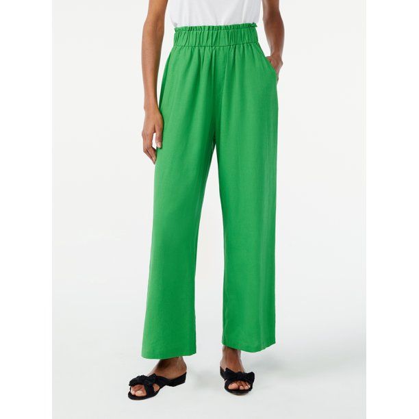 Scoop Women's Wide Leg Pull On Pants - Walmart.com | Walmart (US)