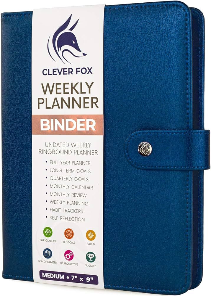 Clever Fox Weekly Planner Binder – Goal Setting Planner for Time Management & Weekly Tasks – ... | Amazon (US)