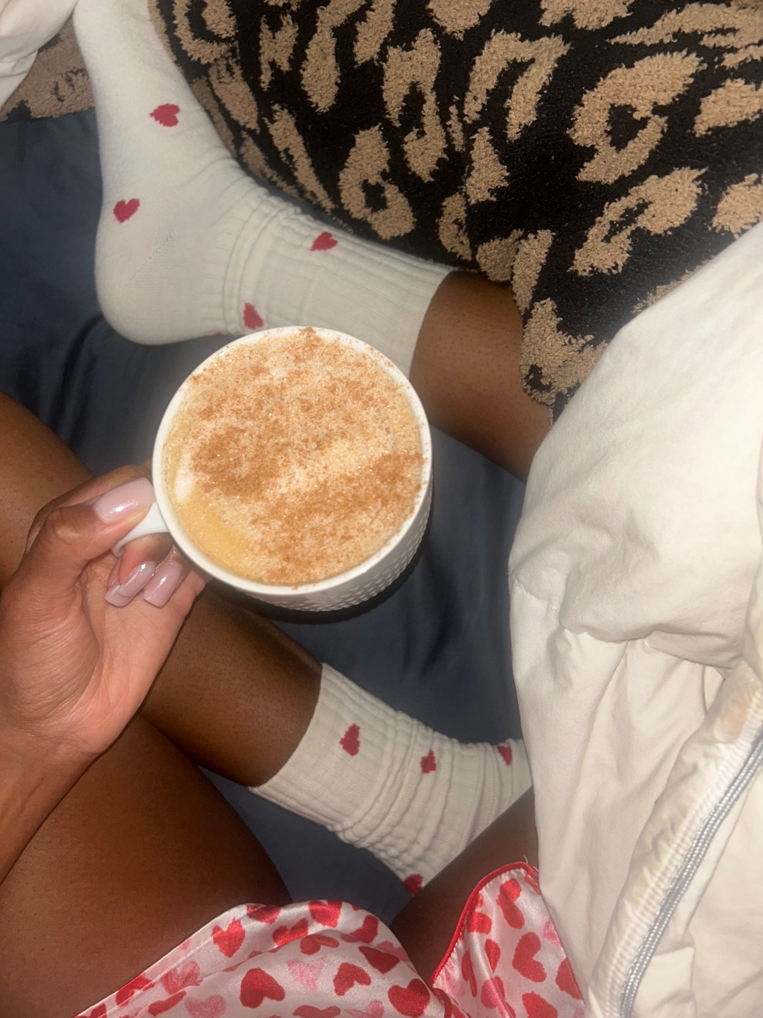 My Gap x Summer Fridays socks matched a pajama set that I already owned. I love hearts and I love LOVE! 💕 

A homemade cup of Nespresso coffee in bed is my favorite part of my morning routine. 


#LTKmorningroutine #LTKGiftGuide #LTKHoliday