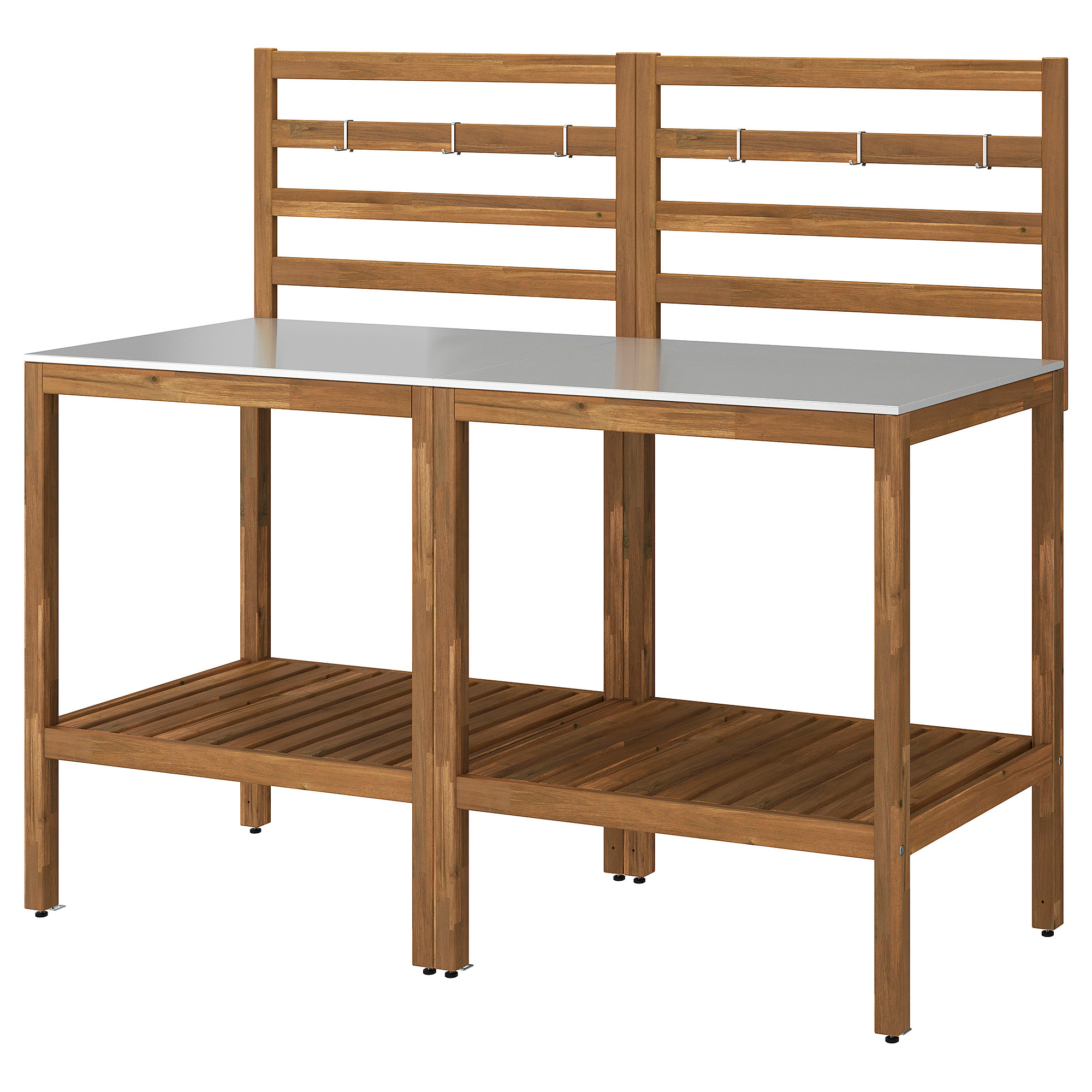 NÄMMARÖ Outdoor kitchen, light brown stained/stainless steel, 63x24 3/8 " | IKEA US