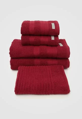 Jogo de Toalha Buddemeyer 5Pçs Lisse Vinho | Dafiti (BR)