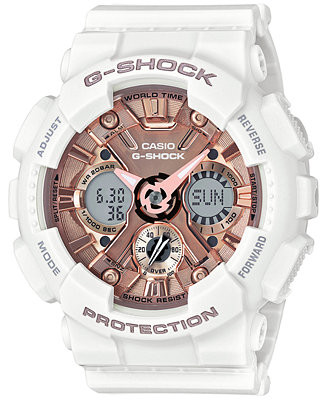Women's S Series Analog-Digital White and Rose Gold-Tone Watch 46mm GMAS120MF7A2 | Macys (US)