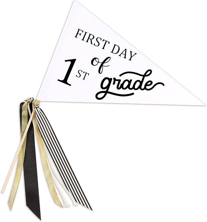 CINPIUK First Day of School Flag DIY 2024 Back to School Pennants, First Day of 1st Grade Flag wi... | Amazon (US)