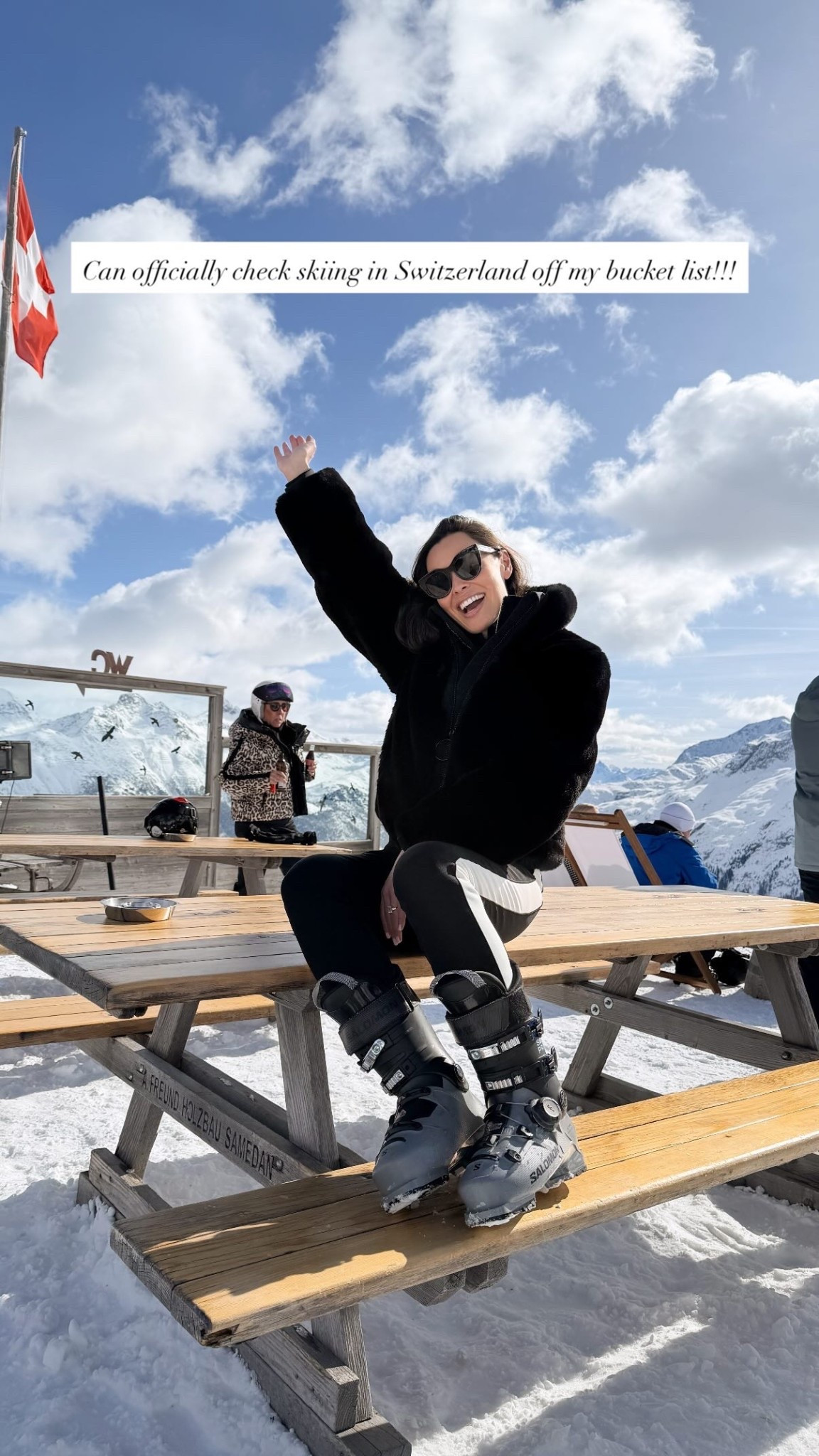 Ski outfit, Cordova ski suit, Goldbergh ski jacket, St. Moritz outfit, skiing. 

#LTKTravel #LTKdayinmylife #LTKActive