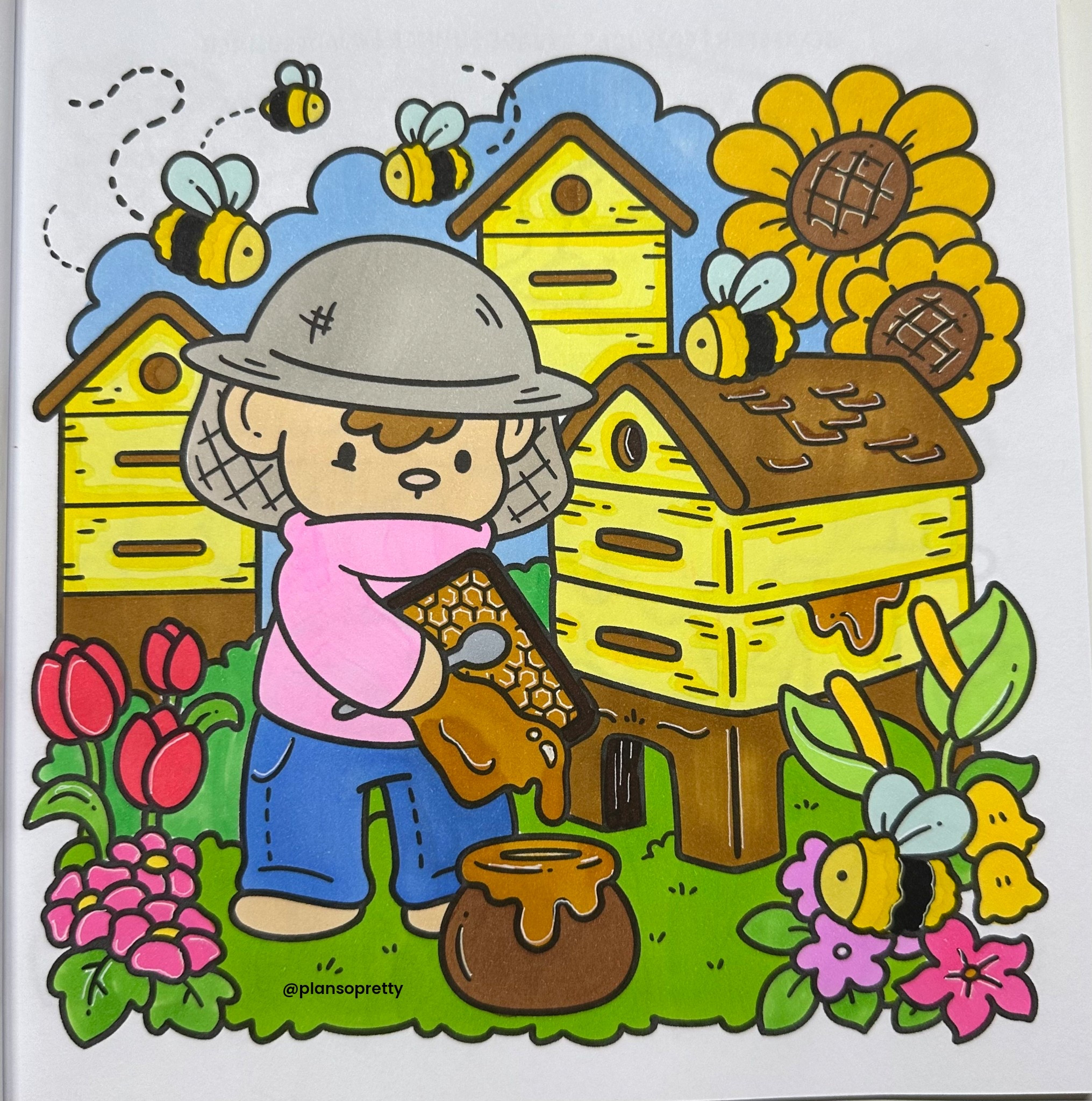 Theme of the month is food, farm and garden! The cutest little honey 🍯 farm 🐝 from Cozy Jobs books and markers linked in bio and stories #cozyjobs #jadesummer #jadesummercoloring #honeyfarm #cozycoloringbook #cozycoloring #coloringcommunity #coloringbookartist #coloringaddict #honeybee #beefarm #beekeeper #freshhoney #cutecoloringbook #relaxcolor

#LTKKids #LTKFindsUnder50 #LTKSeasonal