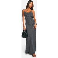 Womens Polka Dot Maxi Dress - Black - 10 | boohoo (US & Canada)