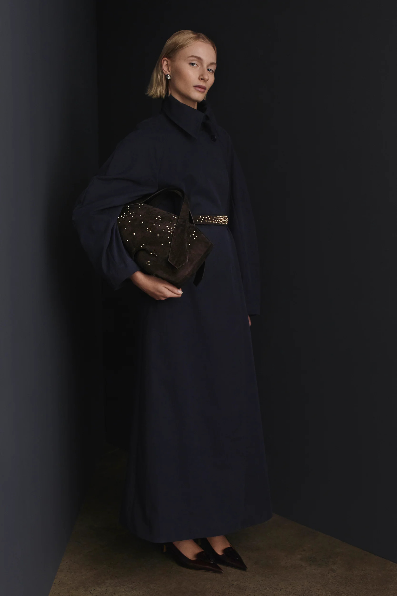 COTTON TWILL ITALIAN TRENCH - INDIGO - Scanlan Theodore | Scanlan Theodore AU