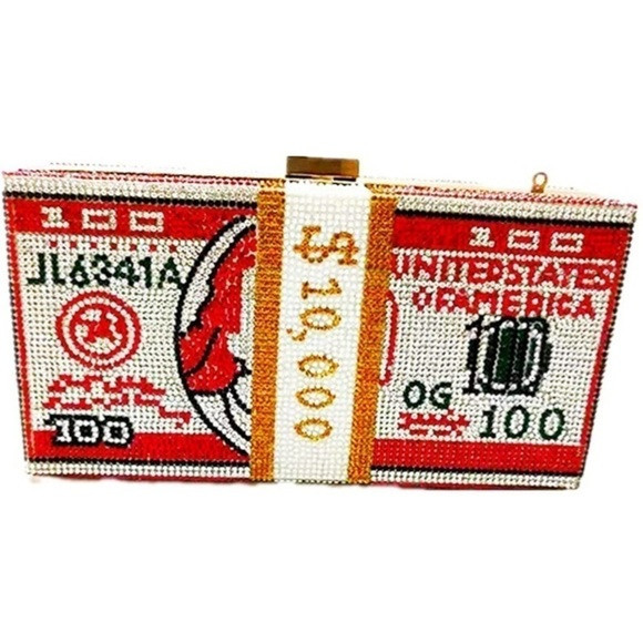 𝅺money dollar, Rhinestone crystals clutch,even bag. | Poshmark