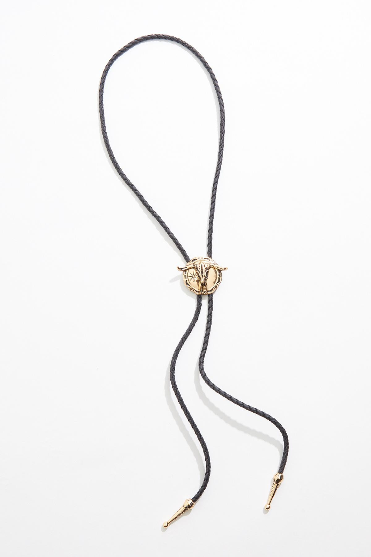 Western Faux Leather Y Necklace | Cato Fashions