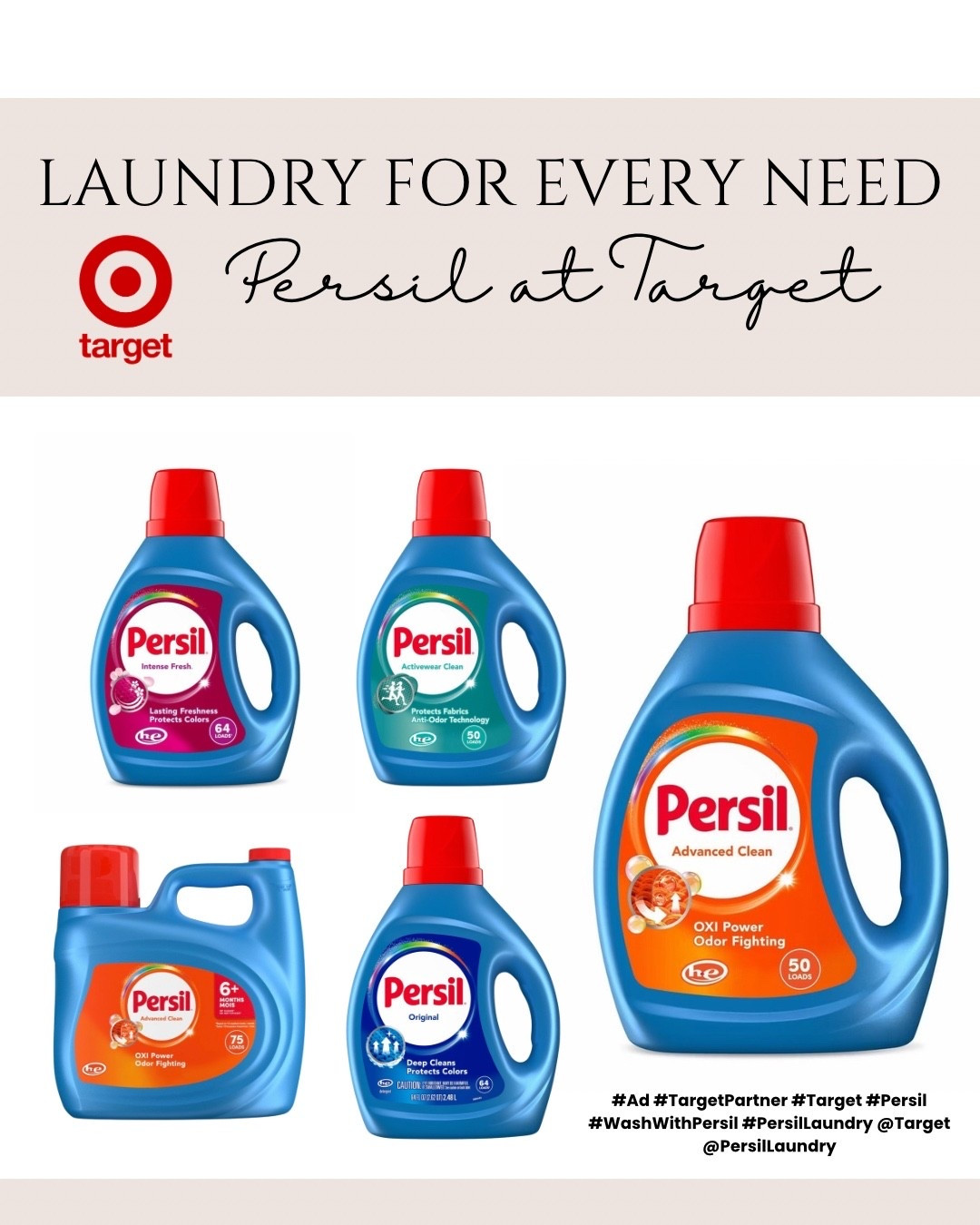 #Ad There are many Persil options at Target so whether you need deep clean, sensitive care, everyday freshness, or odor fighting power, there’s one that works for every load.  #TargetPartner #Target #Persil #WashWithPersil #PersilLaundry @Target @PersilLaundry