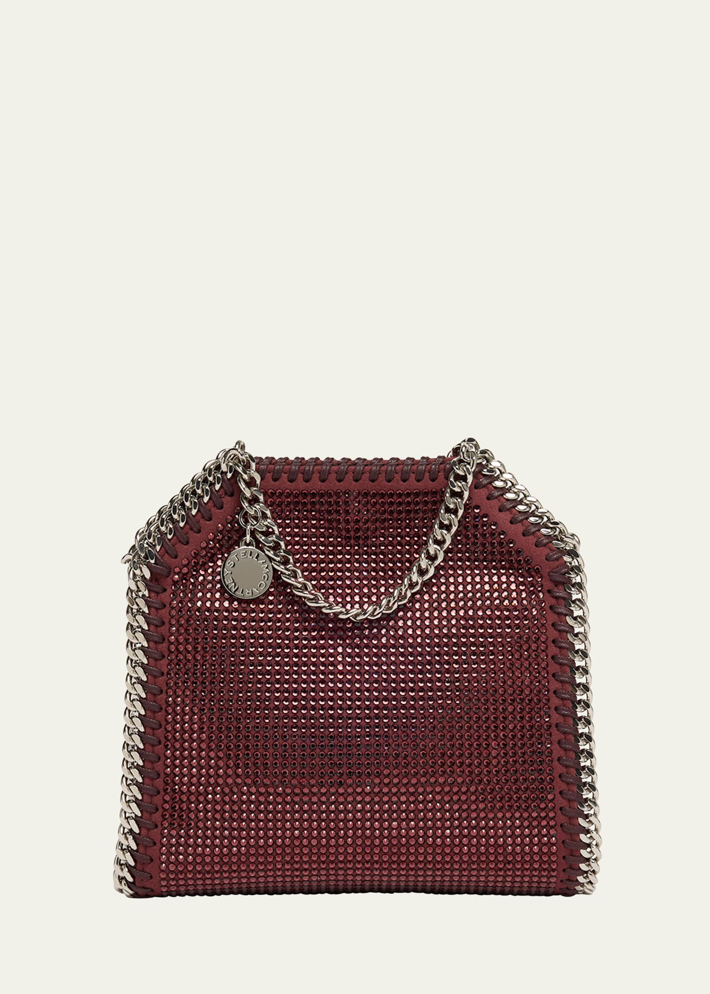 Stella McCartney Falabella Tiny Crystal Hotfix Alter Suede Crossbody Bag | Bergdorf Goodman