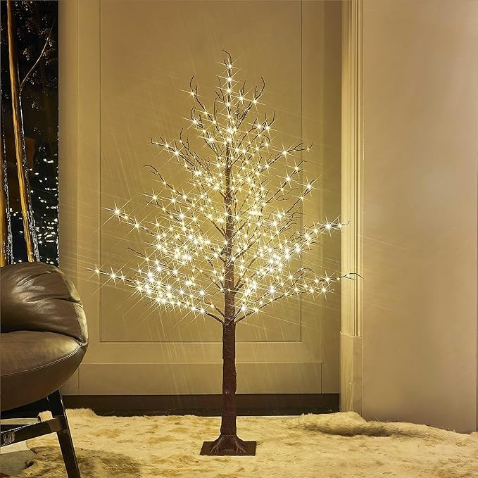 LITBLOOM Lighted Brown Tree 4FT 430 Fairy Lights | Amazon (US)