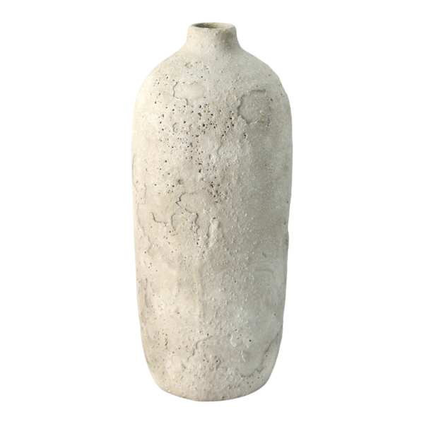 Neutral Ceramic Vase, 11", sold by At Home | At Home