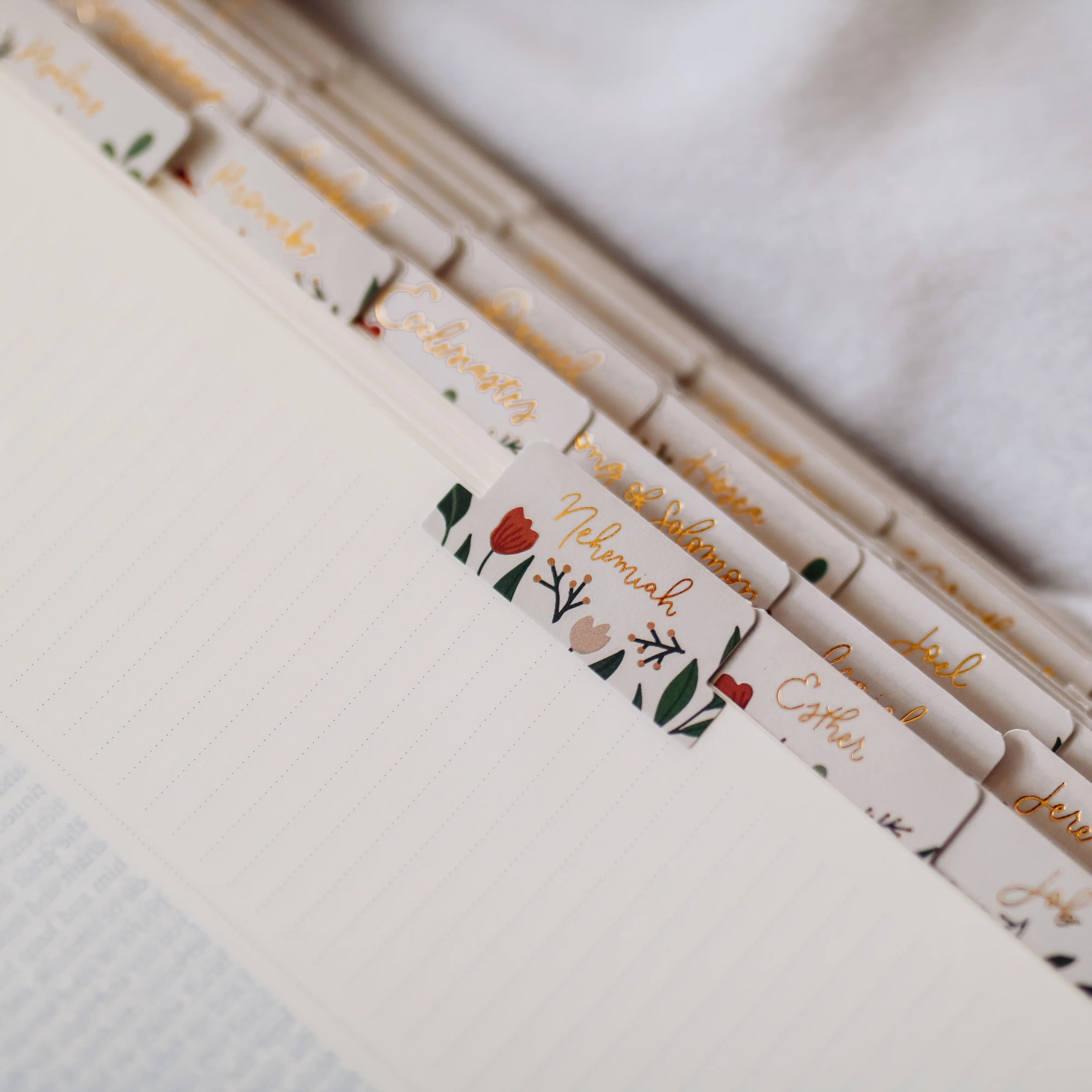 Rust Floral Bible Tabs | The Daily Grace Co.