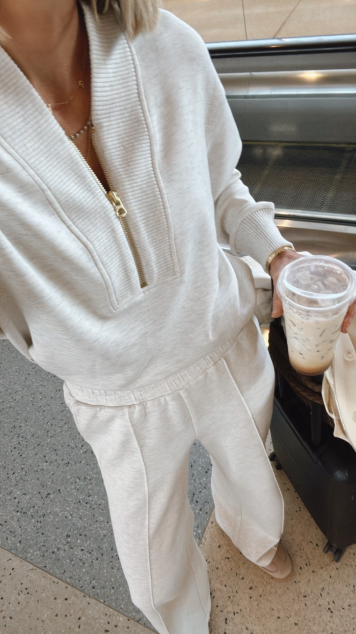 Comfy and chic airport outfit. I'm wearing size xs!

#LTKTravel #LTKOver40 #LTKootd