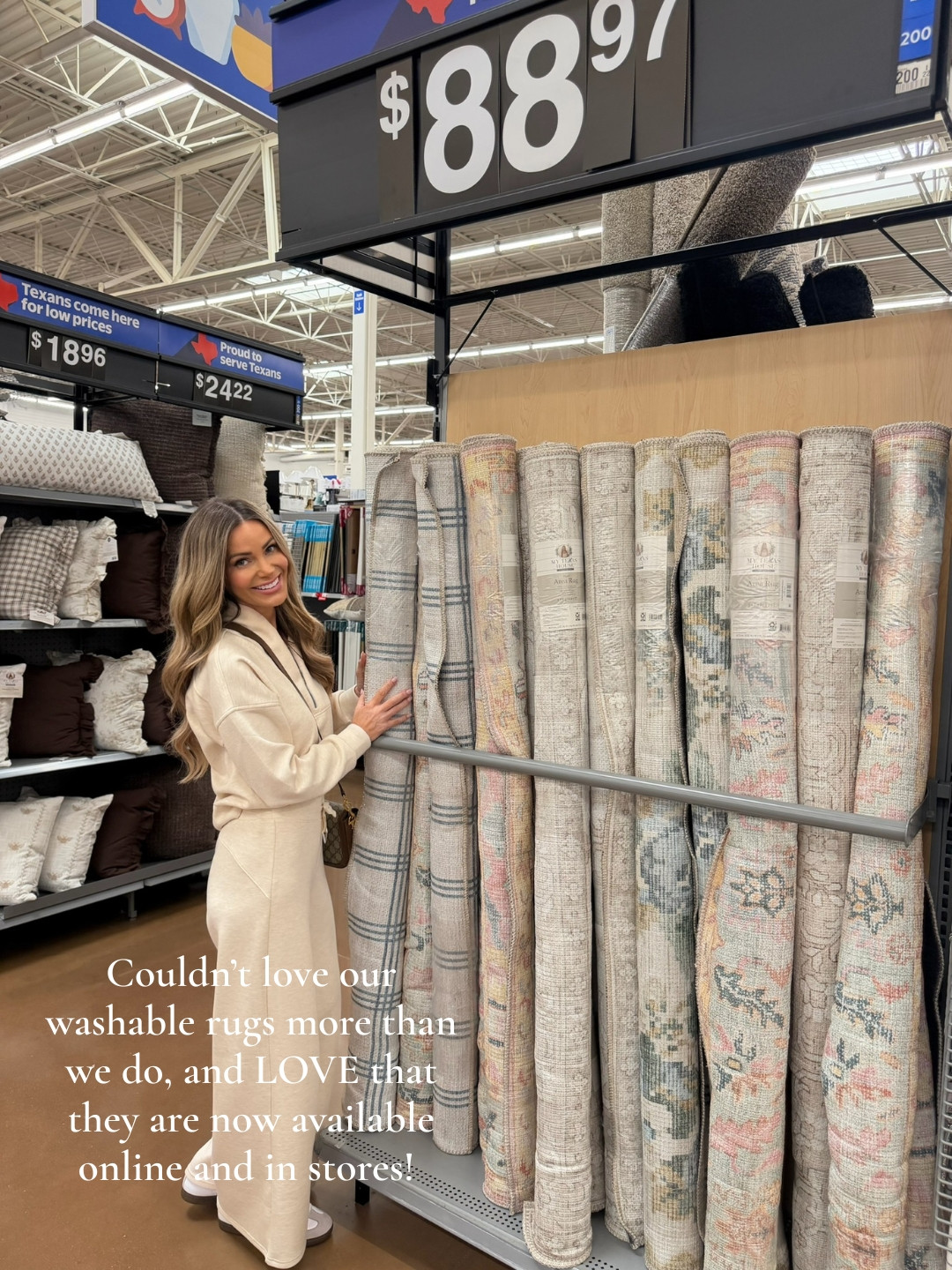 Washable rugs are a GAME. CHANGER. Our washable rugs are available online and in select Walmarts!  

 #LTKSeasonal #LTKHome